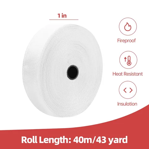 Miniatura 6 de NEZUIBAN Cinta de tela de fibra de vidrio, 6 onzas, 1 pulgada de ancho por 43 yardas, cinta tejida de telas de fibra de vidrio