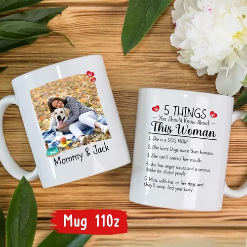 Miniatura 4 de Taza de café con imagen de perro y mamá, taza de café de 11 onzas y 15 onzas, taza de café personalizada para mamá de perro, tazas para dueños