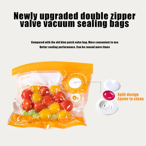 Miniatura 4 de Bolsas Sous Vide Reutilizables, Bolsa Selladora al Vacío para Alimentos Sin BPA, Bolsa con Cremallera al Vacío, 20 bolsas de almacenamiento