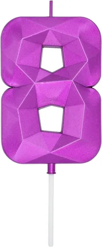 Miniatura 133 de DERVENTA Velas de cumpleaños con números grandes, 3D, color rosa, 3.7 pulgadas, decoración para tartas de fiesta, 1 pieza (número 3 rosa)