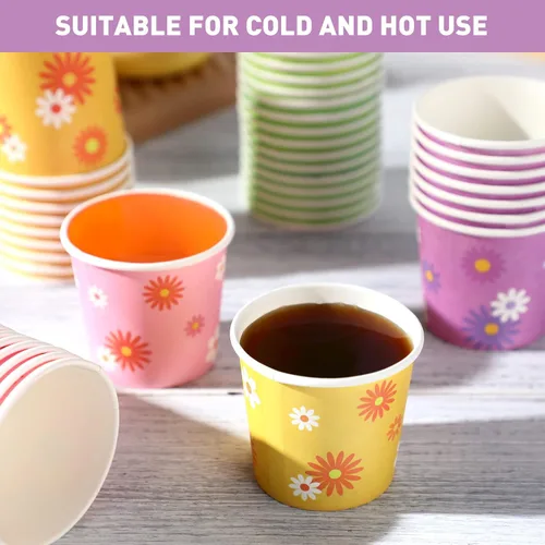 Miniatura 5 de Nuenen Paquete de 500 tazas de papel desechables de 3 onzas para enjuague bucal pequeñas, mini tazas de café expreso para bebidas calientes o frías