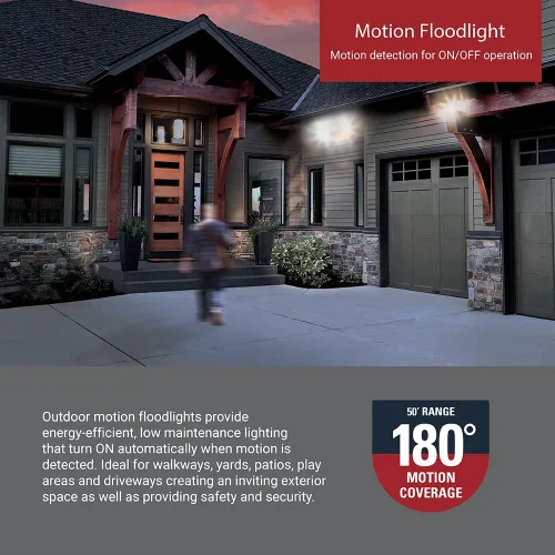 Miniatura 5 de HALO Luz LED de inundación y seguridad para exteriores, activada por movimiento, del atardecer al amanecer, 1420 lúmenes, bronce