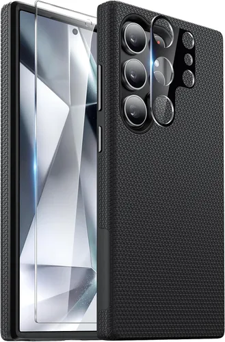 Miniatura 14 de Diaclara Funda diseñada para Samsung Galaxy S24 de 6.2 pulgadas, protector de pantalla de vidrio templado + protector de cámara a prueba de golpes