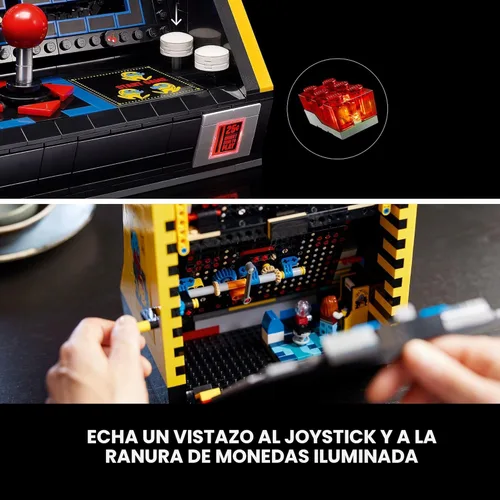 Miniatura 4 de LEGO Icons PAC-Man Juegos de Construcción Arcade para Adultos - Decoración Coleccionable para Oficina, Estantería o Dormitorio - Regalos