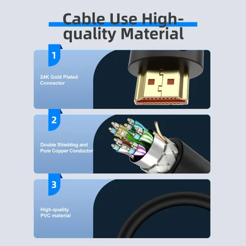 Miniatura 3 de Postta Cable HDMI de 75 pies 4K HDMI2.0 con soporte de amplificador de señal incorporado 4K (2160P), 3D, 1080P, Ethernet, retorno de audio (ARC)