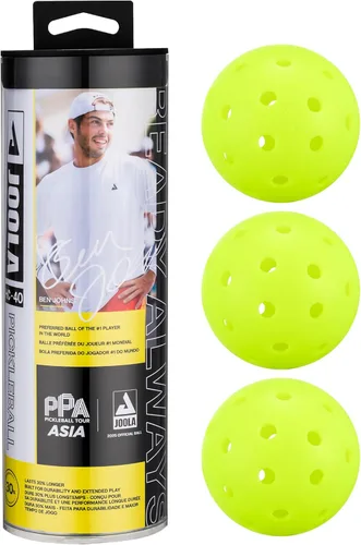 JOOLA HC-40 - Pelotas de pickleball para canchas duras con tubo de almacenamiento, pelotas aprobadas por USAP para jugar en torneos, bolas de