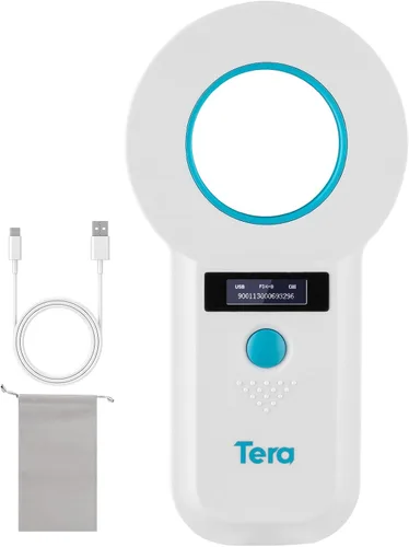 Miniatura 14 de Tera Lector de Microchip para Mascotas con Anillo D RFID Escáner de Identificación de Chips de Animales Portátil con Pantalla de Visualización OLED