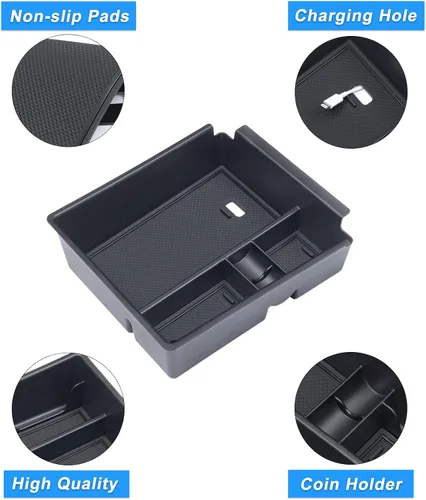 Miniatura 5 de PIMCAR Bandeja organizadora de consola central para Hyundai Tucson Limited e Hybrid SEL 2022-2024, inserto de reposabrazos de material ABS, caja