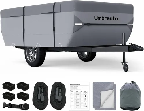 Miniatura 28 de Umbrauto Cubierta para caravana de 5ª rueda de 28 a 31 pies, 7 capas superiores extra gruesa, cubierta de quinta rueda, impermeable, resistente al