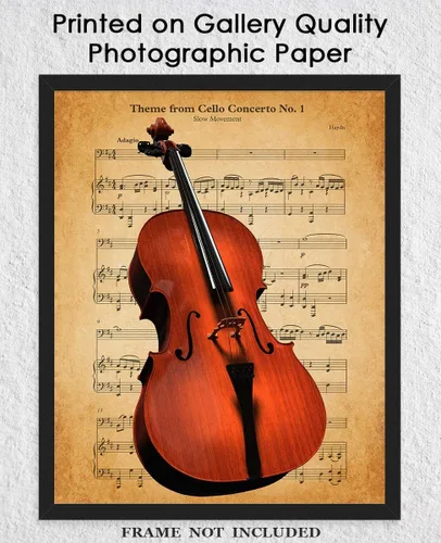 Miniatura 5 de Póster vintage de concierto para violonchelo n.º 1: impresiones artísticas estéticas de pared para baño, hogar, cueva de hombre, dormitorio, oficina