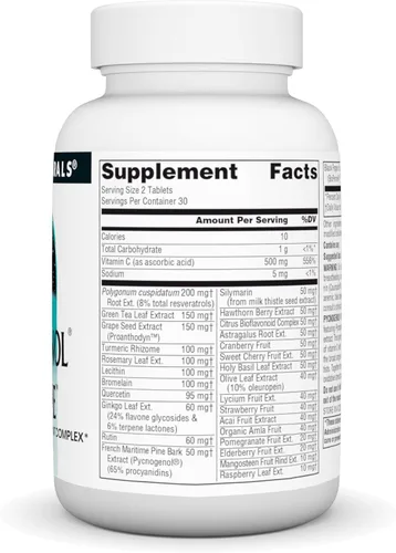Miniatura 2 de Source Naturals Pycnogenol Supreme, Berry & Complejo Antioxidante Botánico* 30 Tabletas