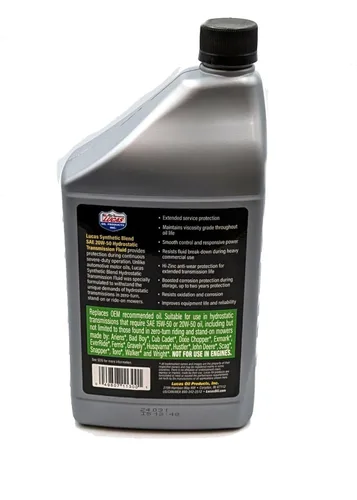 Miniatura 5 de Lucas 5-Quarts SAE 20W-50 Mezcla sintética Fluido de transmisión hidrostática