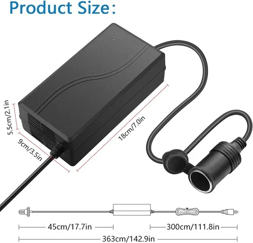 Miniatura 2 de SHNITPWR Adaptador de convertidor de CA a CC 110 V a 12 V Convertidor 180 W 15 A encendedor de cigarrillos de coche enchufe 100 ~ 240 V CA a CC 12