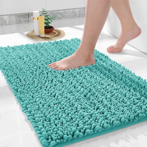 Miniatura 147 de Yimobra Alfombras de Baño Antideslizantes Lavables - Alfombra de Baño de Chenilla Ultra Suave Absorbente, Alfombra Peluda de Secado Rápido para Negro