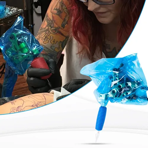 Miniatura 5 de 200 bolsas de máquina desechables para máquina de plástico azul, fundas para máquina