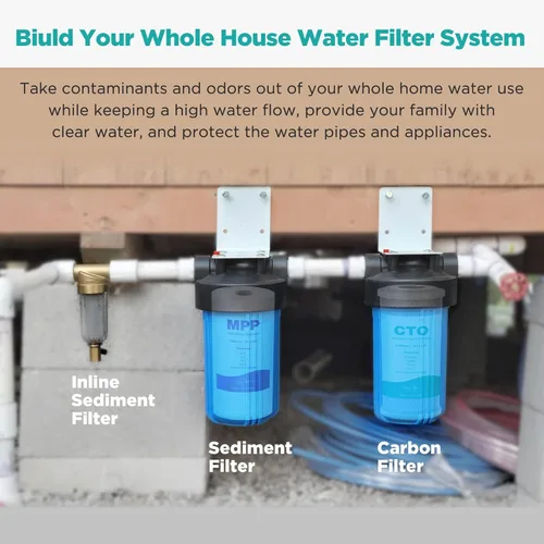 Miniatura 8 de SimPure Filtros de agua de sedimentos, 5 micrones, 10 x 4.5 pulgadas, repuesto para toda la casa, compatible con W15-PR, DGD-5005, FP15B, HD-950A
