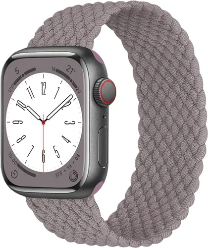 Miniatura 13 de Correa elástica de nylon trenzada Solo Loop, compatible con correas de Apple Watch de 1.496 pulgadas, 1.575 pulgadas, 1.614 pulgadas, 1.654