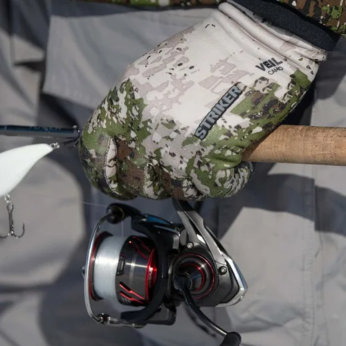 Miniatura 4 de Striker Guantes de pesca unisex Stealth impermeables y transpirables para exteriores con puño extendido y punta de dedo índice Tech Touch Transición