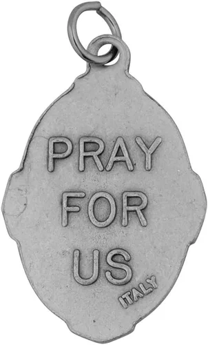 Miniatura 5 de Medalla de Santa Catalina de Siena de 1 pulgada con tarjeta de oración Encanto duradero y detallado Medalla colgante cardada con oración Joyería