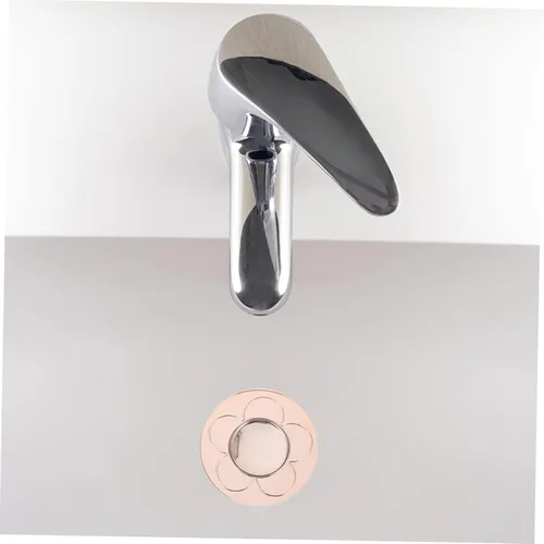 Miniatura 3 de Uonlytech Tapón universal para lavabo de drenaje de presión de drenaje de oro rosa para baño, lavabo
