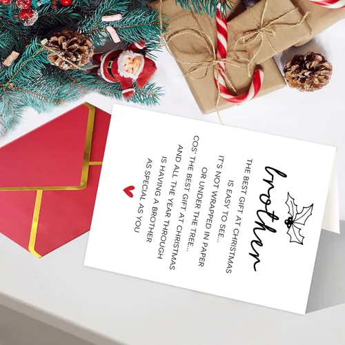 Miniatura 4 de Divertidos regalos de Navidad para hermano, divertida tarjeta de Navidad para cuñado, regalos de Navidad para hermano de hermana, madre, padre