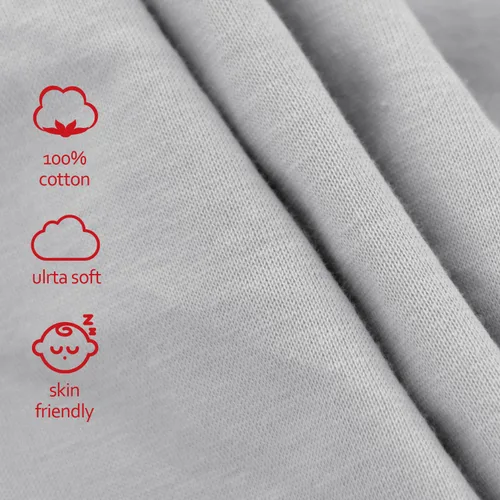 Miniatura 2 de Fundas para cambiador, color beige y gris, para niños y niñas, paquete de 2 unidades, unisex, funda para cambiador, sábana suave y transpirable