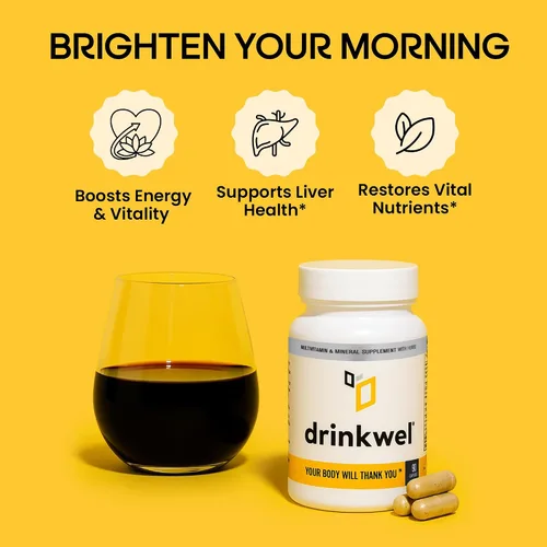 Miniatura 2 de drinkwel Better Mornings - Suplemento multivitamínico premium - Limpieza hepática, apoyo inmunológico- Cardo mariano, vitamina C, zinc, magnesio