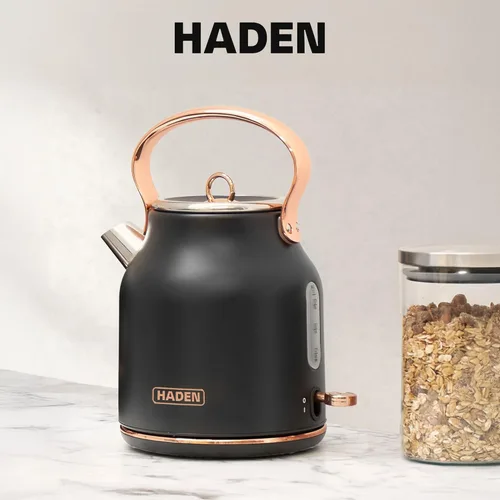Miniatura 7 de Haden Heritage 1.7 litros Hervidor Eléctrico de Acero Inoxidable, Hervidor de Agua Caliente para Té con Base de 360 Grados y Apagado Automático