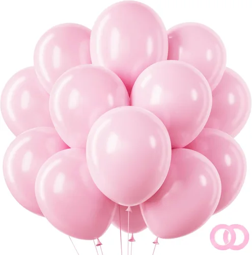 Miniatura 34 de RUBFAC 65 piezas de globos de 12 pulgadas, kit de globos rojos, negros y blancos con confeti y cintas para cumpleaños, bodas, baby shower, Negro