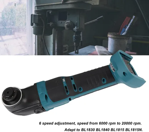 Miniatura 6 de Kit de herramientas oscilantes, multiherramienta de 6000-20000RPM con ángulo de giro ajustable, construcción de ABS, control de velocidad versátil