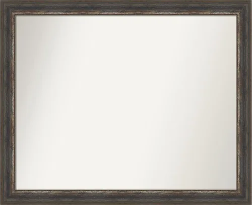 Miniatura 109 de Amanti Art Espejo de baño marrón para sobre el fregadero, 25 x 25 pulgadas, hecho a medida, espejo de tocador cuadrado marrón medio, marco de madera
