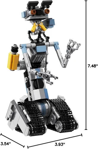 Miniatura 8 de Juego de construcción de robot Johnny 5 de 370 piezas, juguetes modelo de robot Johnny 5, compatible con Lego, juego de regalo educativo para niños