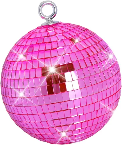 Miniatura 11 de Decoración de bola de discoteca de espejo, bolas de espejo de escenario de 6 pulgadas, adornos de bola de discoteca dorada, decoraciones Dorado