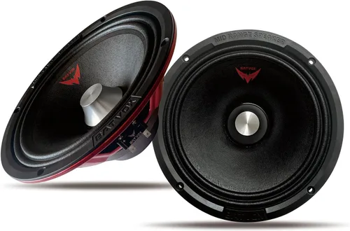 Miniatura 15 de MX80P1 - Altavoz de rango medio de 8 pulgadas, tapa antipolvo roja, 480 W máximo, 4 ohmios, altavoces de puerta de audio de alta calidad para coche