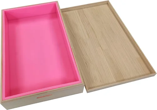 Miniatura 4 de Molde de jabón grande de 35 libras, molde de losa de silicona grande de 555 onzas con tapas de caja de madera, forro de silicona, molde de jabón