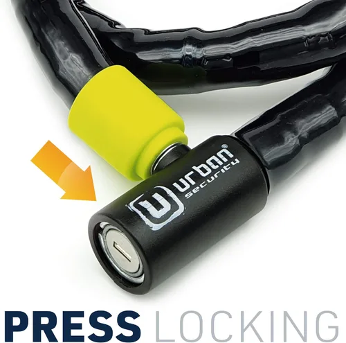 Miniatura 6 de Urban UR5100 Phyton Cable Lock, cable de acero reforzado con blindaje articulado muy flexible, bloqueo de alta seguridad, cable blindado antirrobo