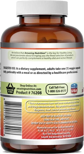 Miniatura 4 de Amazing Formulas Vitamina C (ácido ascórbico) de 1000 mg con bioflavonoides de rosa y cítricos Suplemento de cápsulas vegetales Sin OMG Sin