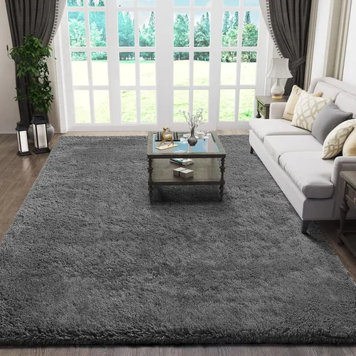 Miniatura 43 de Ophanie Alfombra Verde de Césped, Alfombras de Área para Dormitorio, Alfombra Shag Esponjosa de 4x6 pies, Suave Peluda Afelpada Linda para Niños 7