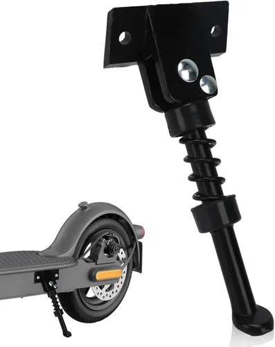 Soporte de estacionamiento para scooter eléctrico, 10 pulgadas, aleación de aluminio negro, soporte de pie para scooter eléctrico