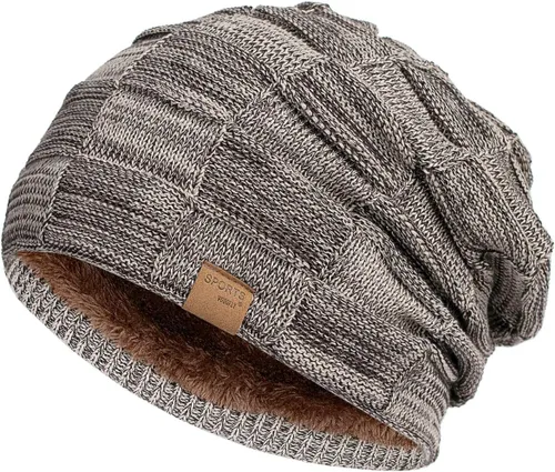 Miniatura 56 de Vgogfly Slouchy Beanie for Men Winter Hats for Guys Cool Beanies Mens Lined Knit Warm Thick Skully Stocking Binie Hat