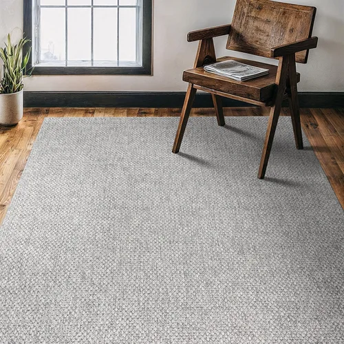 Miniatura 64 de CAMILSON Easy Alfombra de yute, 2 x 3 pulgadas, interiores y exteriores, fibra gris oscuro, para sala de estar, patio y cocina, diseño tejido