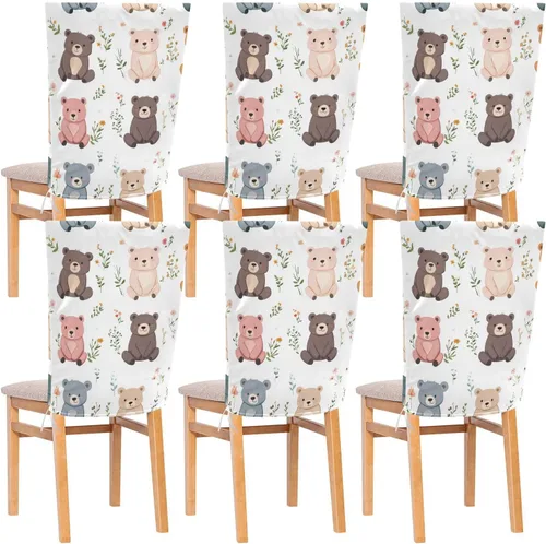 Fundas decorativas coloridas de dibujos animados para sillas decorativas para fiesta de cumpleaños, fundas de asiento antipolvo para sillas de