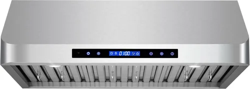 COSMO COS-QS75 Campana extractora bajo gabinete de 30 pulgadas, colección Haven, 500 CFM, canalizada, controles táctiles, luces LED, acero inoxidable