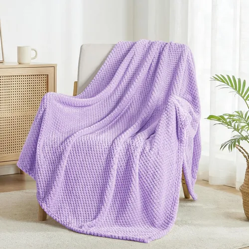 Miniatura 81 de Exclusivo Mezcla - Manta de vellón extragrande para sofá o cama, mantas supersuaves y cálidas con textura de gofre, acogedora, mullida y ligera Azul