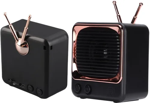 Miniatura 2 de SUNGOOYUE Altavoz inalámbrico BT 5.0 estilo retro TV, diseño macaron, plástico ABS, salida de 3 W, duración de batería de 8 a 9 horas, portátil