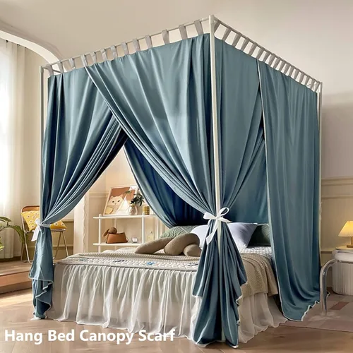 Miniatura 4 de AIKASY Marco de Cama con Dosel Premium para Camas de Tamaño Individual, Postes de Metal Mejorados, Soportes de Cama de Cuatro Esquinas, Ideal