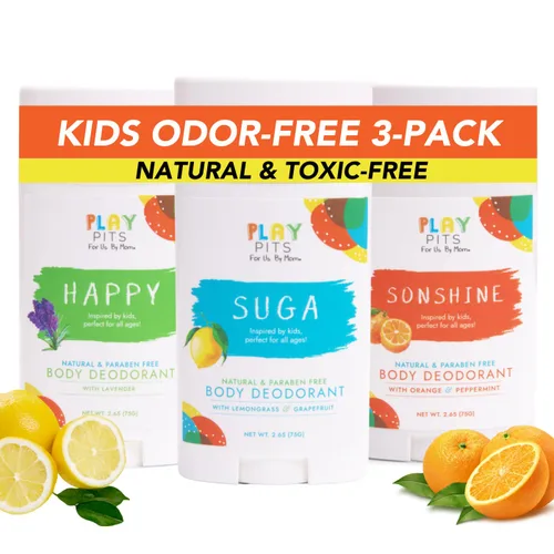 Miniatura 14 de PLAY PITS - Desodorante infantil para niñas y niños - Natural - Sin sal de aluminio - Seguro para pieles sensibles - SUGA está infundido con aceites