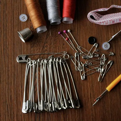 Miniatura 7 de 50 pasadores de seguridad, pasadores de seguridad de 3 pulgadas/2.992 in, acero niquelado de metal, accesorios de costura para ropa de bebé