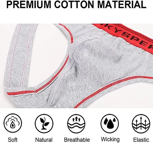 Miniatura 3 de SKYSPER Suspensorio de malla transpirable para hombre, 2 piezas, 3 piezas, 4 piezas, ropa interior masculina, partidarios atléticos para hombres