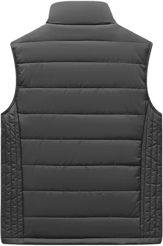 Miniatura 48 de Msmsse Chalecos de invierno para hombre, con forro polar, acolchado, casual, sin mangas